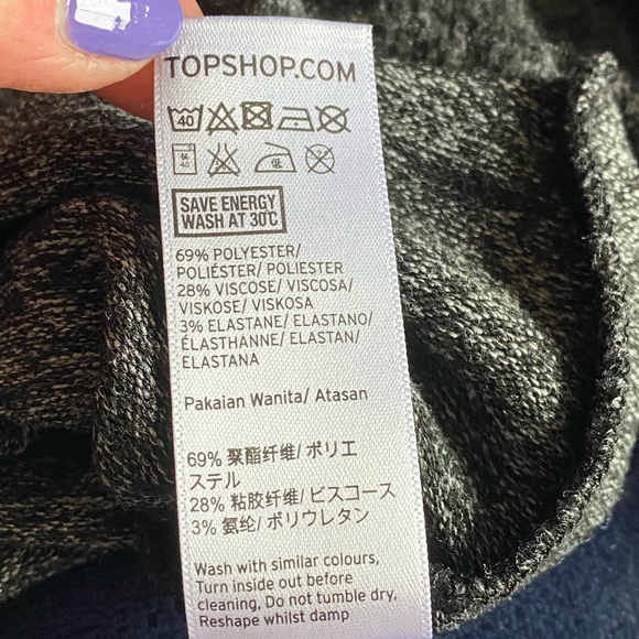 Topshop Cropped Hoodie Size 4 (US) Size 8 (UK) - Picture 10 of 10